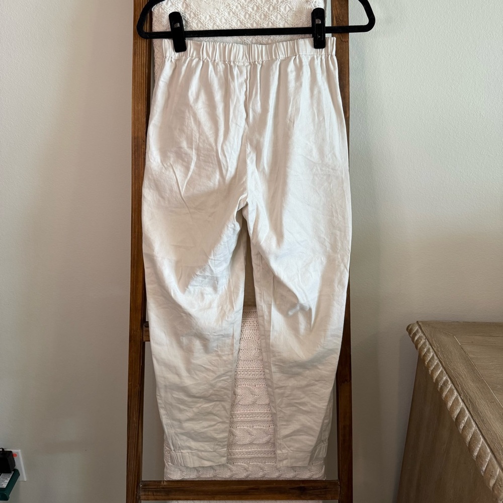 Babaton from Aritzia Beige Linen Blend Elastic Waistband Pants - Picture 5 of 5